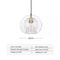 LED Hanging Lamp Modern Glass Pendant Light, Chandelier Lighting Fixtures for Dining Living Room, Home Decor