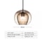 LED Hanging Lamp Modern Glass Pendant Light, Chandelier Lighting Fixtures for Dining Living Room, Home Decor