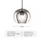 LED Hanging Lamp Modern Glass Pendant Light, Chandelier Lighting Fixtures for Dining Living Room, Home Decor
