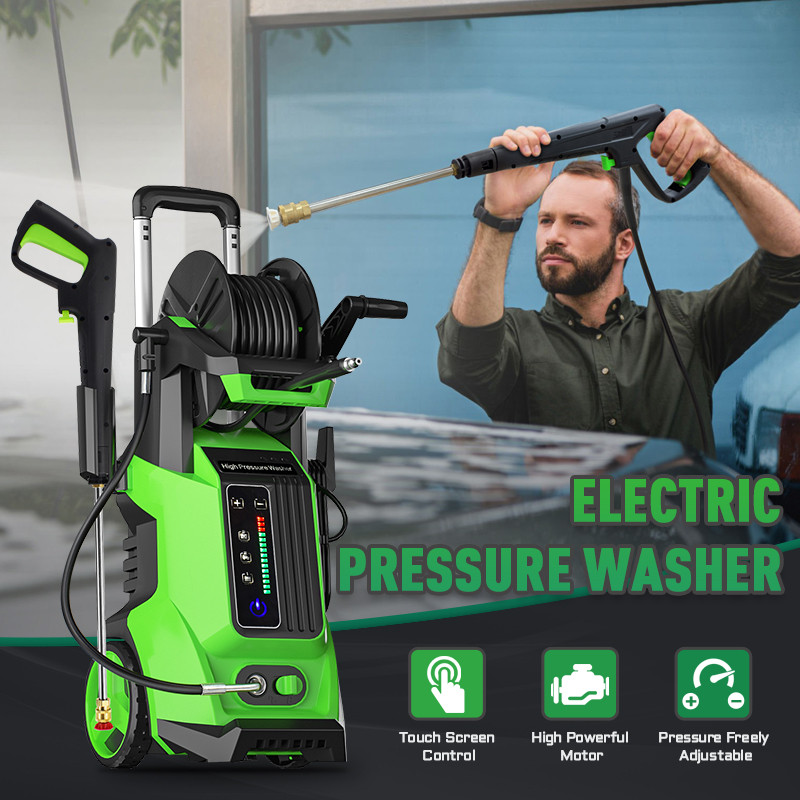 Electric Pressure Washer 3.5GPM Car Washer with Touch Screen, Portable for Car Patio Garden Cleaning