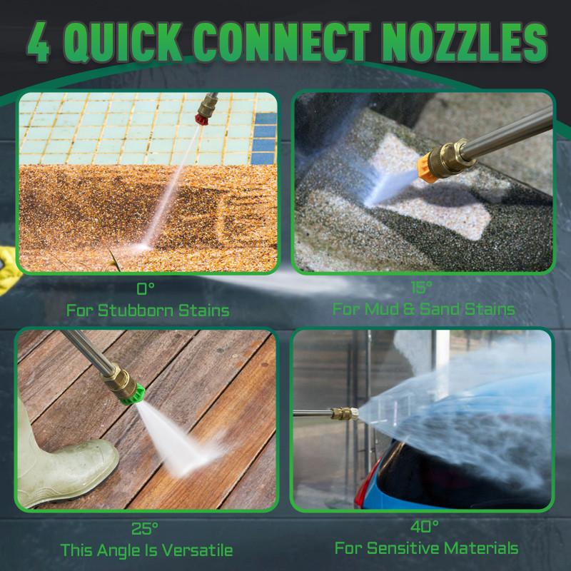 Electric Pressure Washer 3.5GPM Car Washer with Touch Screen, Portable for Car Patio Garden Cleaning