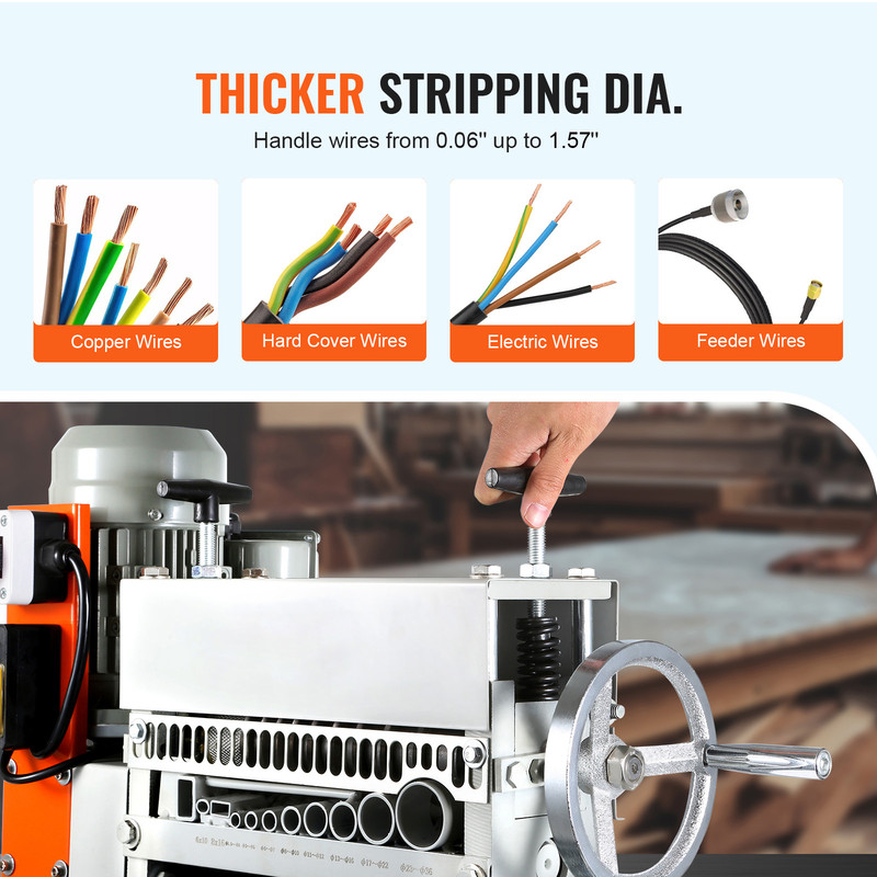 SucceBuy Wire Stripping Machine Electric Manual, Cable Stripper Wire Peeler 11 Channels Scrap Copper Recycling