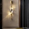 Modern Copper Crystal Wall Lamp Simple Creative Decoration Designer Lighting For Living Room Study 2