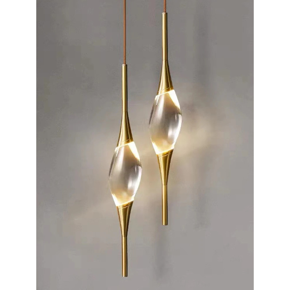 Modern Copper Crystal Wall Lamp Simple Creative Decoration Designer Lighting For Living Room Study 4