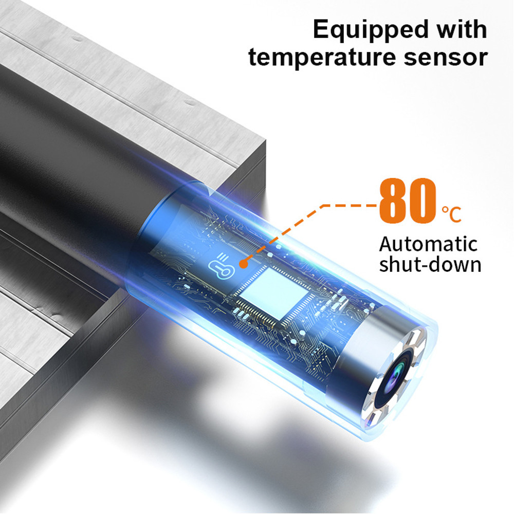 8mm 5in 360 1080P Dual Lens Endoscope Camera, Industrial Rotary Inspection Tool for Piping, Automotive, HVAC