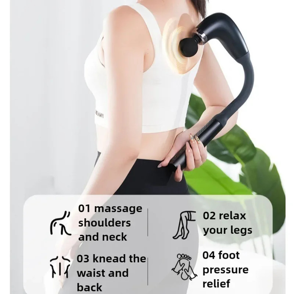 Body Relaxation Electric Fascia Gun Massager Trigger Point Massage Machine Home Fitness Handheld Ha 0