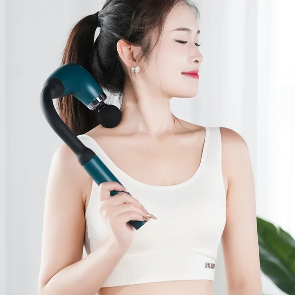 Body Relaxation Electric Fascia Gun Massager Trigger Point Massage Machine Home Fitness Handheld Ha 4