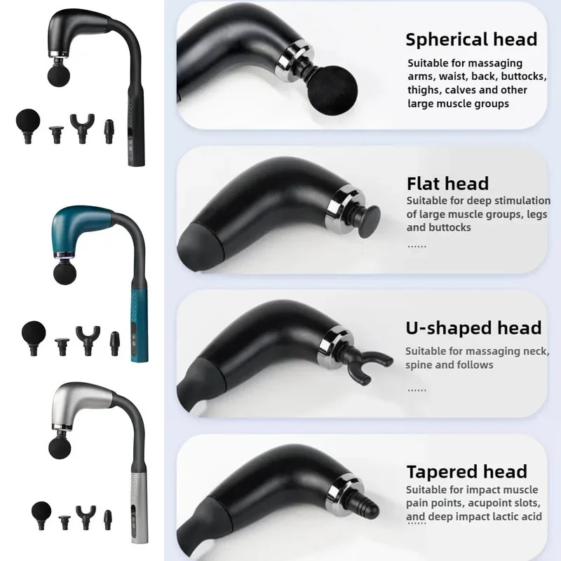 Body Relaxation Electric Fascia Gun Massager Trigger Point Massage Machine Home Fitness Handheld Ha 5