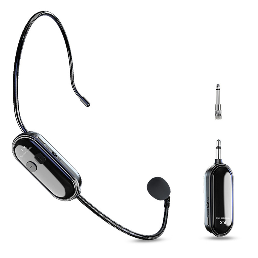 2.4G Wireless Headset & Handheld, Long Range 2 in 1 Mic Wireless Microphone System for Voice Amplifier Stage Speakers