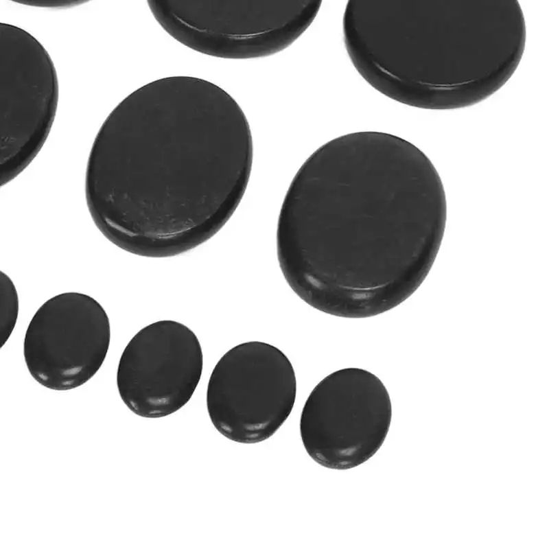 Hot Massage Stones Kit Warming Therapy Reduce Pain Waterless Heating SPA Essential Oil Heated Rocks 5