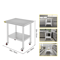 Stainless Steel Work Bench Table HeavyDuty Kitchen Worktable With Wheels For Commercial Home Use 14