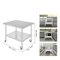 Stainless Steel Work Bench Table HeavyDuty Kitchen Worktable With Wheels For Commercial Home Use 16