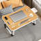 Portable Laptop Desk with USB Light & Fan, Foldable Laptop Table with Cup Holder, Tablet Slot & Handle for Work, Study