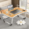 Portable Laptop Desk with USB Light & Fan, Foldable Laptop Table with Cup Holder, Tablet Slot & Handle for Work, Study