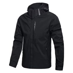 lightweight waterproof rain jacket for men, hooded windproof raincoat for hiking, outdoor adventures & travel