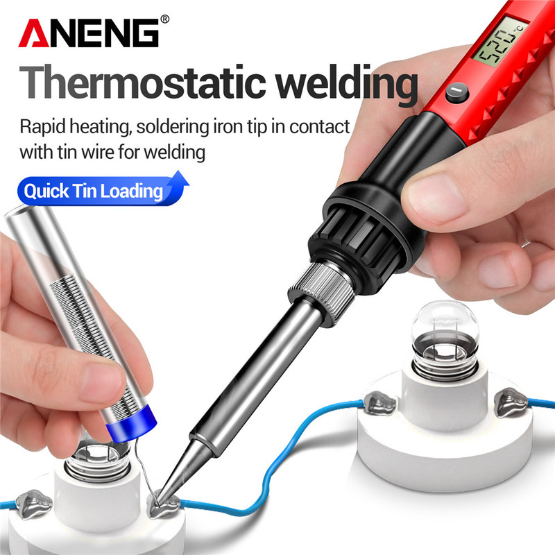 SL105 Digital Display Electric Soldering Iron Adjustable Temperature With SL104 Knob Portable Solde 2