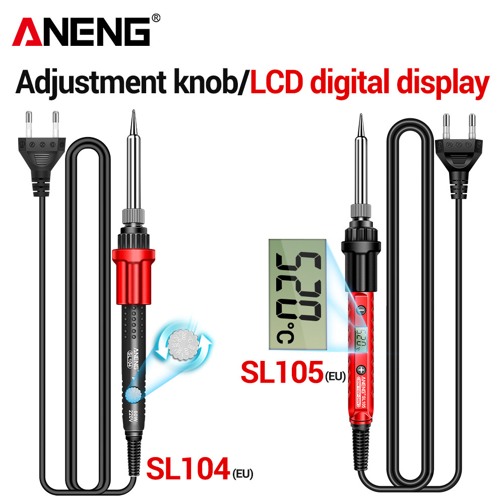 SL105 Digital Display Electric Soldering Iron Adjustable Temperature With SL104 Knob Portable Solde 6
