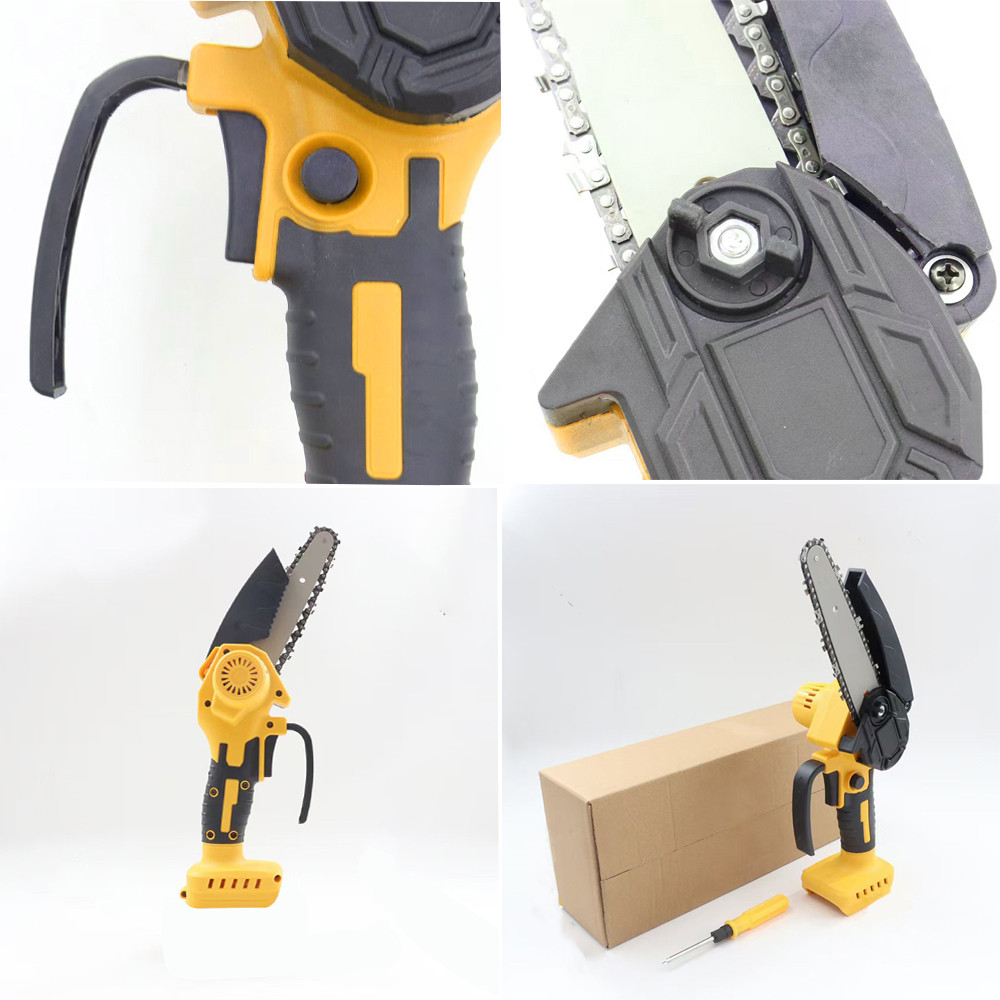 Mini Chainsaw Cordless 4/6-Inch, Portable Electric Saw for Wood Cutting, Garden & DIY Projects, Compatible with Dewalt