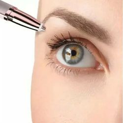 rechargeable electric eyebrow trimmer, portable facial hair remover for women with precision blade, painless body shave