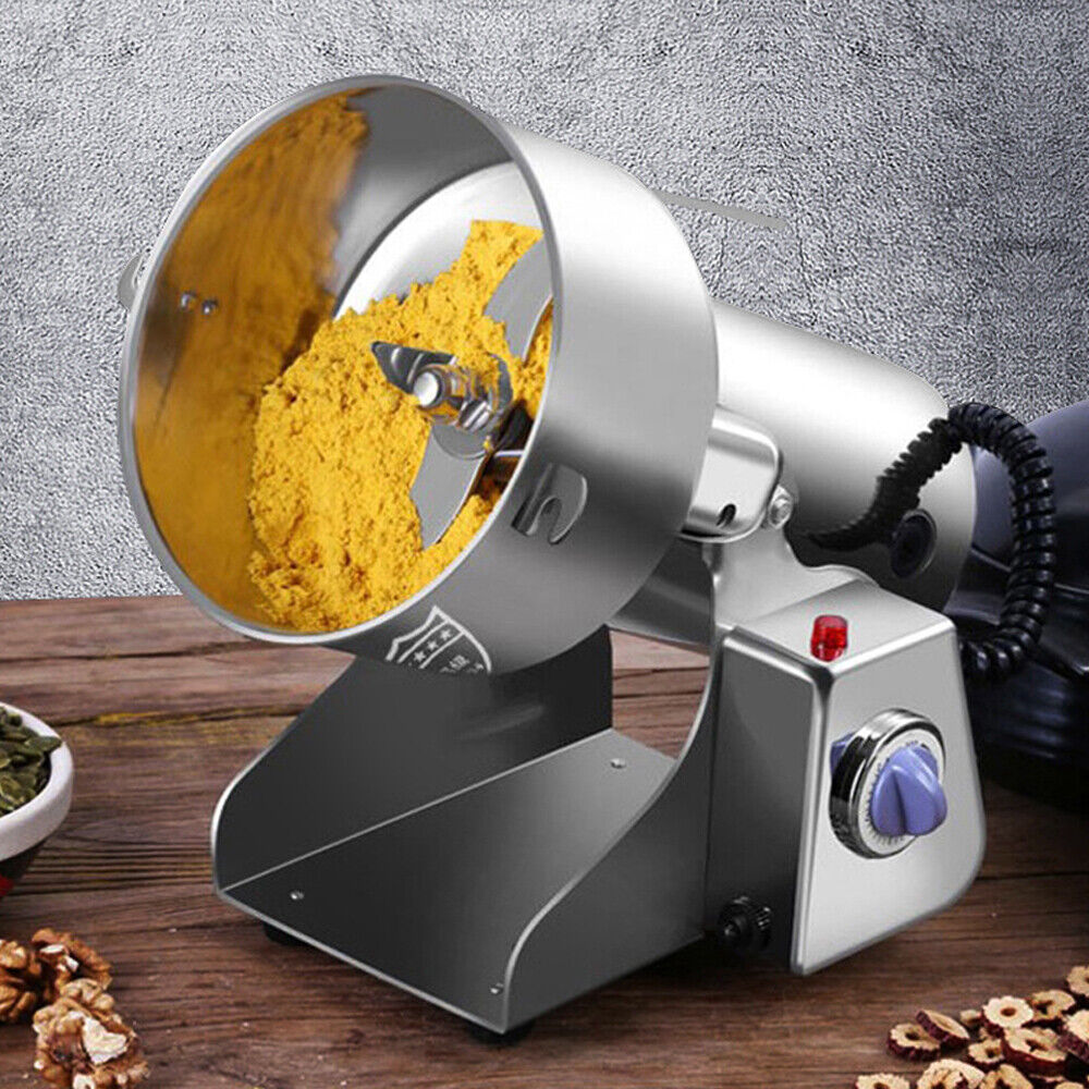 High-Speed 2000G Stainless Steel Electric Grain Mill Grinder, Powder Machine for Coffee, Herbs, Spices & Cereals