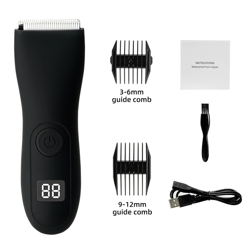 Mens Body Hair Trimmer for Balls & Groin, Womens Bikini Shaver, Painless Hair Removal for Beard, Arms