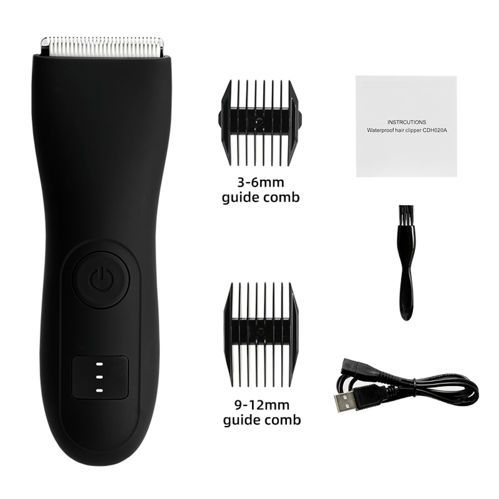 Mens Body Hair Trimmer for Balls & Groin, Womens Bikini Shaver, Painless Hair Removal for Beard, Arms