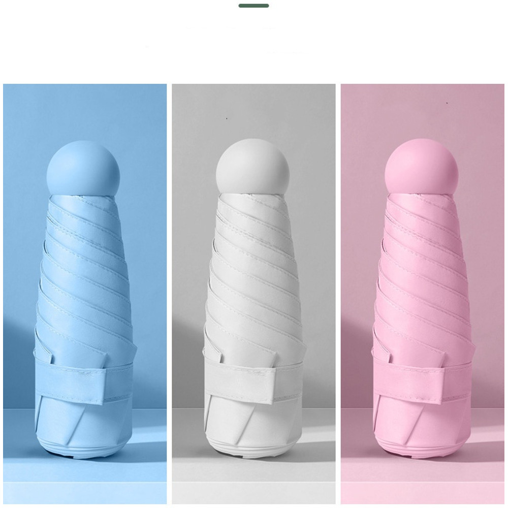 Portable Mini Umbrella Rainproof Sun Protection DualUse WindResistant Travel Umbrella For Men Wom 4