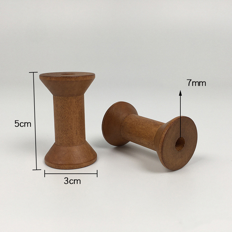 Brown Big Wood Empty Spools Bobbin, 20/50 Pcs Bulk Supply for Sewing, Ribbons, Twine, Thread & DIY Craft