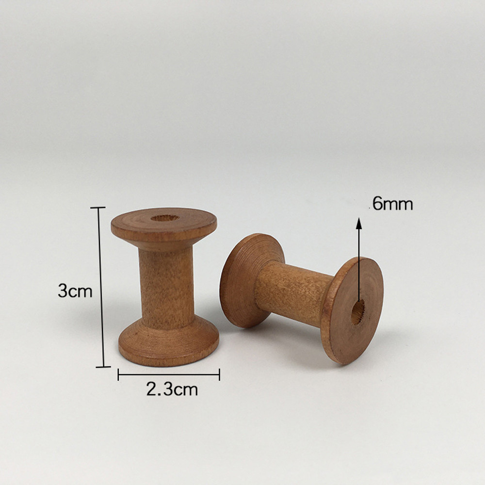 Brown Big Wood Empty Spools Bobbin, 20/50 Pcs Bulk Supply for Sewing, Ribbons, Twine, Thread & DIY Craft
