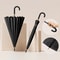 Luxury Windproof Umbrella with Strong Ribs, Long Handle Rain Umbrella for Women, Semi-Automatic Golf, Large Waterproof