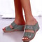 Womens Fashion Gladiator Sandals, Summer Beach Wedge Sandals with Comfortable Flat Sole