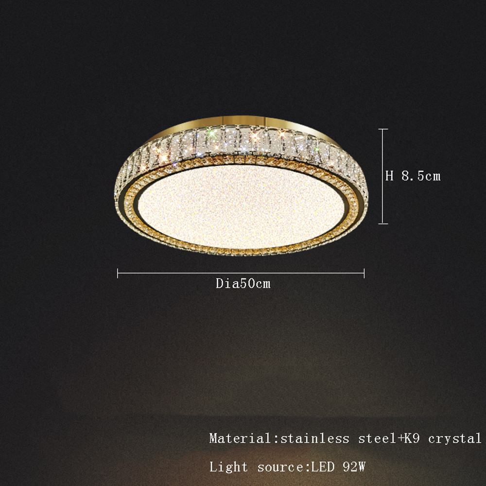 Modern Lustre Crystal Ceiling Lamp, Dimmable LED Chandelier for Bedroom, Living Room, Dining Table Lighting Fixture