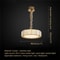 Modern Lustre Crystal Ceiling Lamp, Dimmable LED Chandelier for Bedroom, Living Room, Dining Table Lighting Fixture