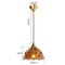 IWHD Japanese Style Vintage Pendant Lamp Slag Glass Polished Copper LED Hanglamp For Bedroom Bar C 1