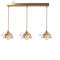 IWHD Japanese Style Vintage Pendant Lamp Slag Glass Polished Copper LED Hanglamp For Bedroom Bar C 5
