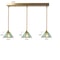 IWHD Japanese Style Vintage Pendant Lamp Slag Glass Polished Copper LED Hanglamp For Bedroom Bar C 13