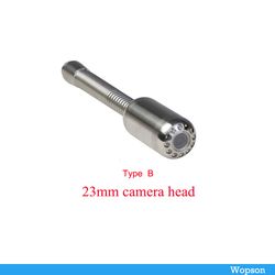 23mm camera lens for sewer pipe inspection, 120 wide-angle camera head with 12 adjustable leds, sapphire glass