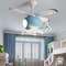 42 inch Modern Ceiling Fan with Light, 3-Color Temperature LED and Remote Control for Childrens Bedroom, Dining Room