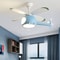 42 inch Modern Ceiling Fan with Light, 3-Color Temperature LED and Remote Control for Childrens Bedroom, Dining Room