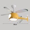 42 inch Modern Ceiling Fan with Light, 3-Color Temperature LED and Remote Control for Childrens Bedroom, Dining Room
