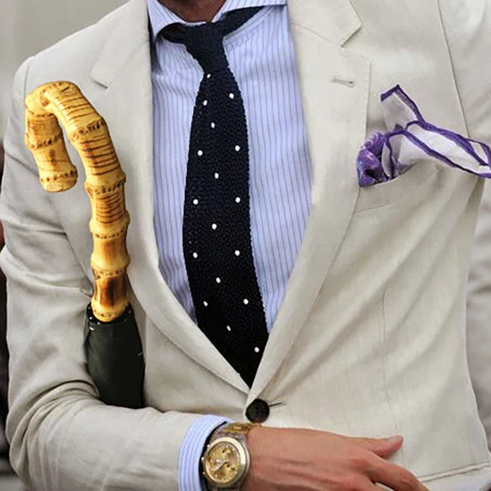 OLYCAT Large Windproof Golf Umbrella - 122cm Luxury Designer Rain Umbrella for Men with Bamboo-Inspired Cantilever Desig