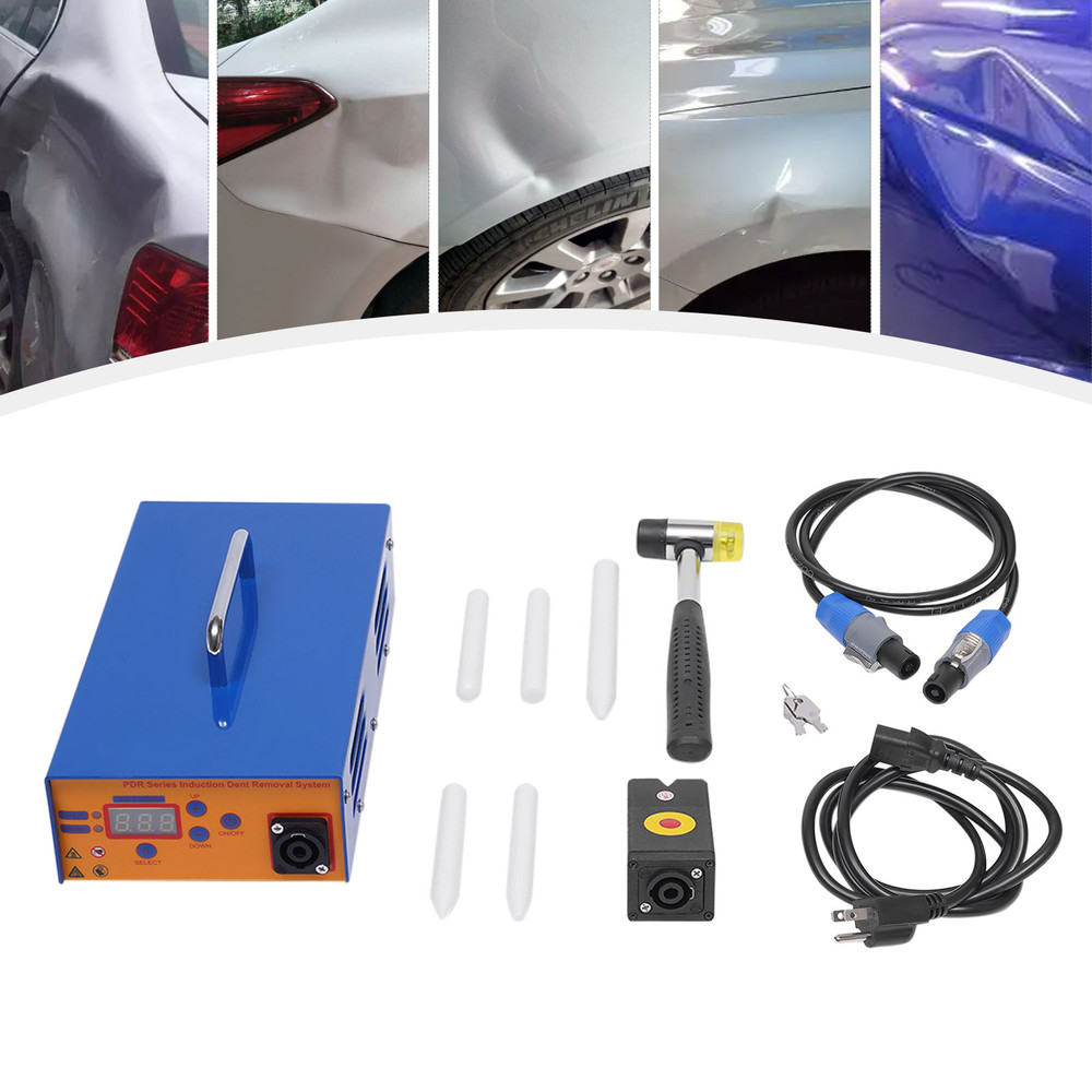 1380W Magnetic Induction Dent Repair Machine, Professional Car Body Paintless Dent Repair Removing Tool Set with Digital