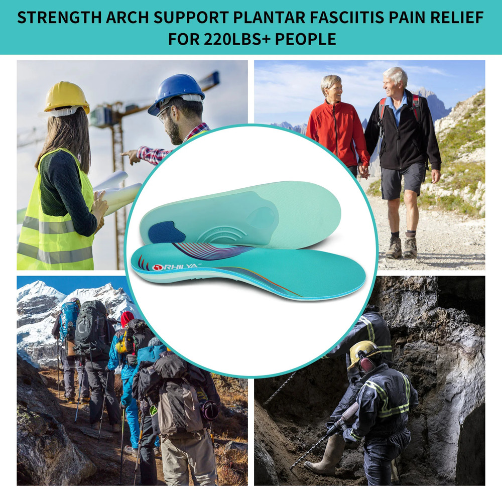 High Arch Support Orthopedic Sport Insole, Plantar Fasciitis, Flat Feet Relief for Men, Women Orthotic Insoles for Shoes