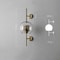 Modern Glass Wall Lamp Fixture, Golden Ball Sconce Lighting for Bedside, Living Room, Corridor Home Decoration