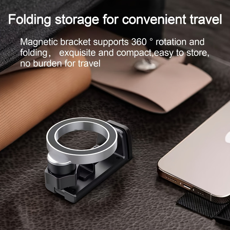 Universal Magnetic Cell Phone Holder for Airplane Travel, Desktop Use, Essential Tray Table Companion