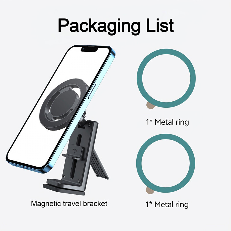 Universal Magnetic Cell Phone Holder for Airplane Travel, Desktop Use, Essential Tray Table Companion