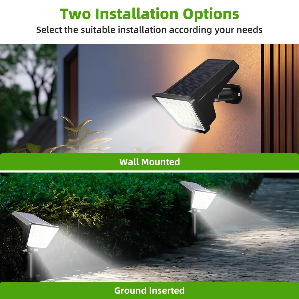 4 Pack Waterproof Outdoor Solar Street Lights, Dusk to Dawn Garden Spotlights for Yard, Terrace, and Landscape Decorati