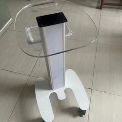 professional abs beauty salon trolley cart with wheels, aluminum stand, mobile organizer for personal care appliance