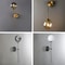 Modern Nordic Glass Ball Wall Lamp, Creative Golden Chrome Fixture with E14/E27 for Living Room, Kitchen Decoration