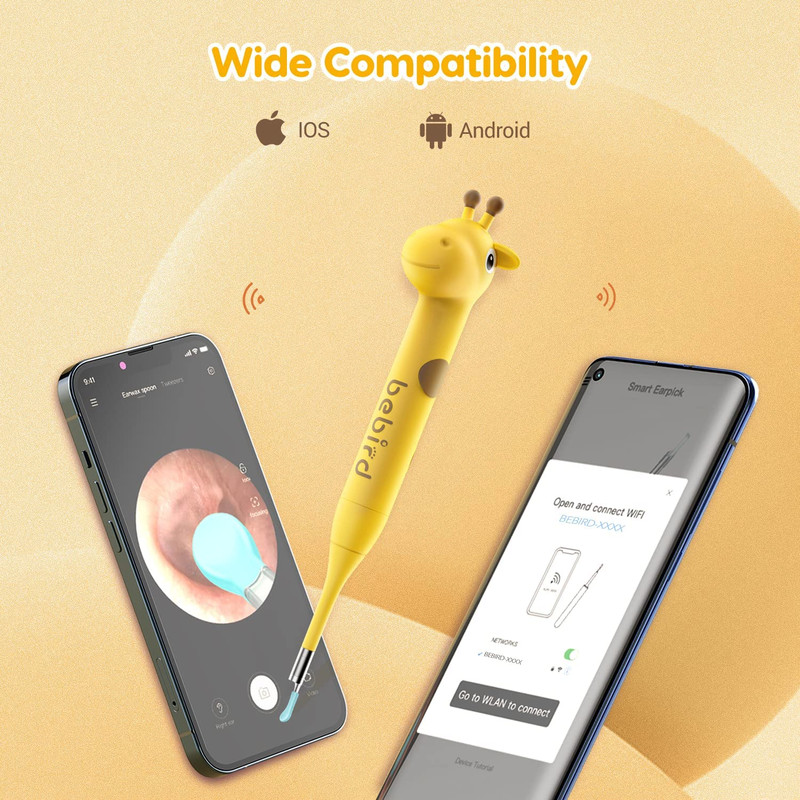 Bebird D3 Pro Kids Use Smart Visual Earpick Ear Cleaner, Otoscope for Safe Earwax Removal Waterproof Child Endoscope